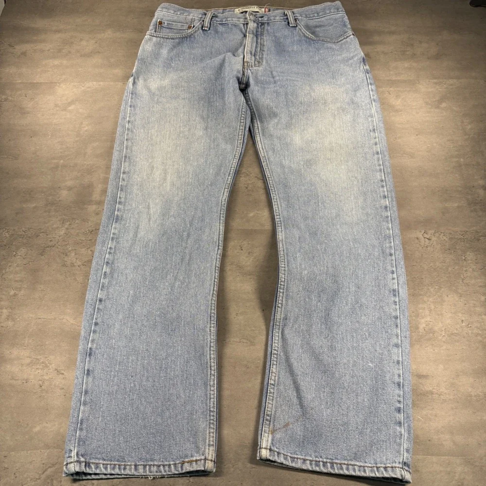 Vintage‎ Levis 505 Jeans Mens 36x32 Light Wash Faded Distressed Y2K Skate Grunge